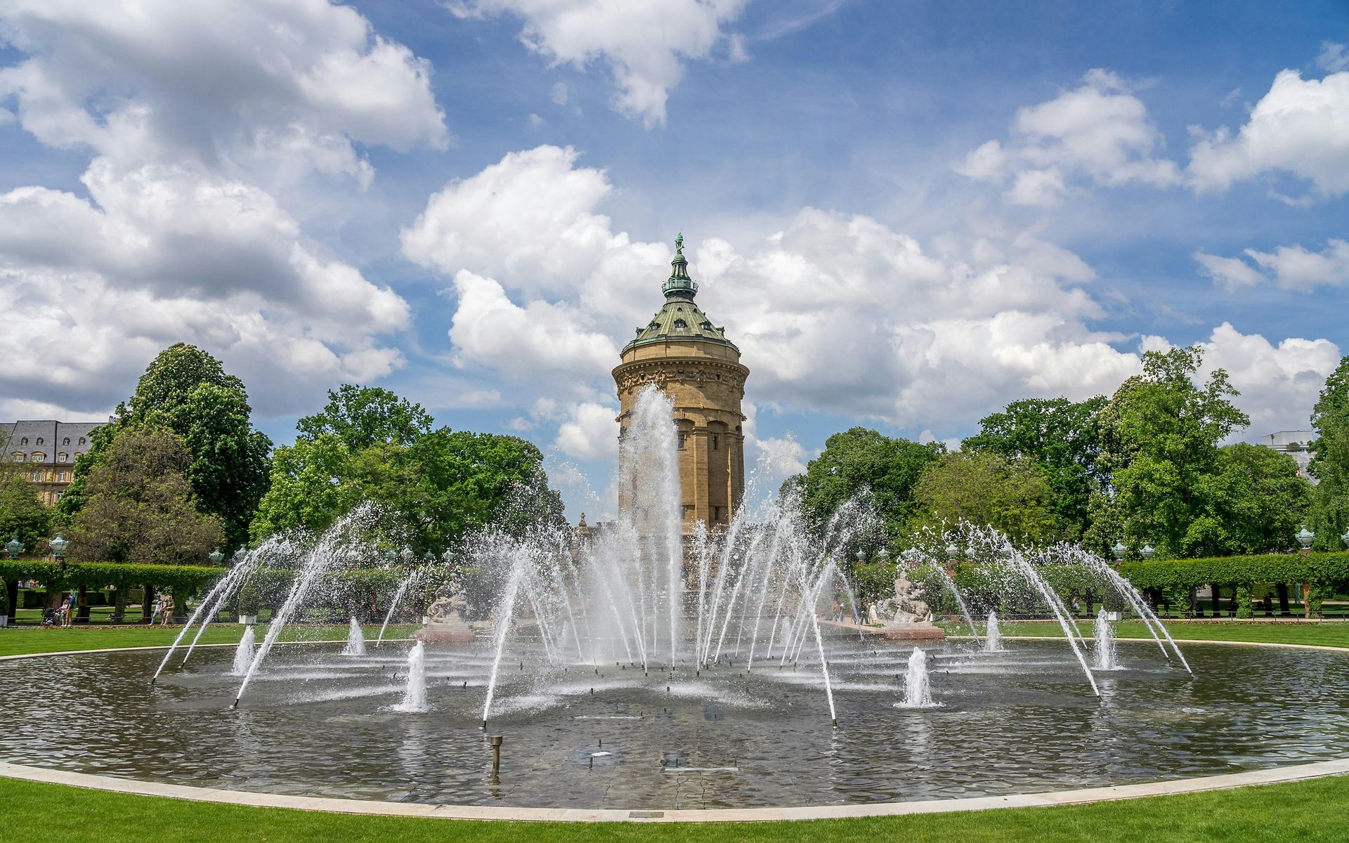 Dekorative Grafik: Wasserturm Mannheim